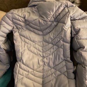dove  gray winter white lined jacket